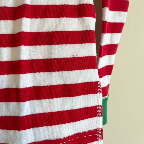 [Hanna Andersson] Red and White Striped Long John Pajamas- Size US 5 (110 cm) - Picture 8 of 12